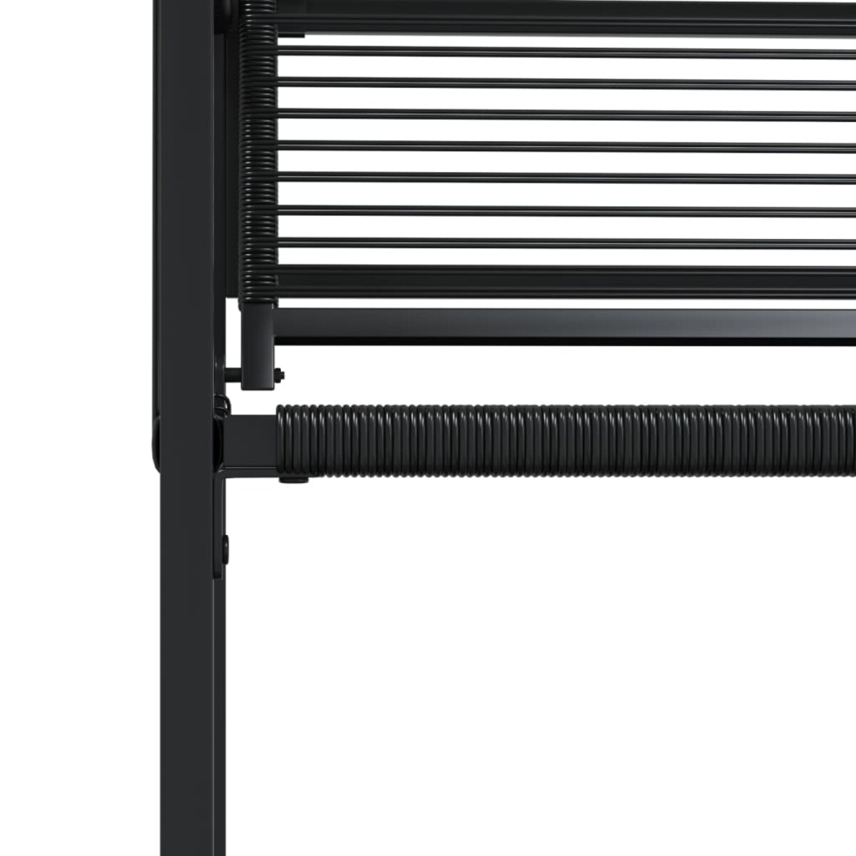 vidaXL Krzesła ogrodowe, 4 szt., czarne, polirattan