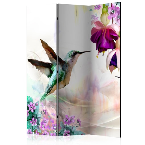Parawan Dwustronny Kolibry I Kwiaty 135x172cm
