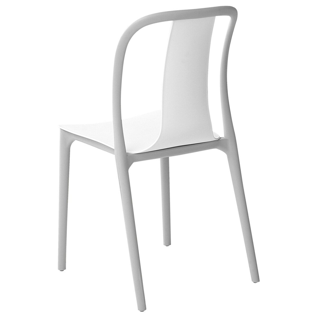 Zestaw 4 krzeseł ogrodowych biało-szary SPEZIA