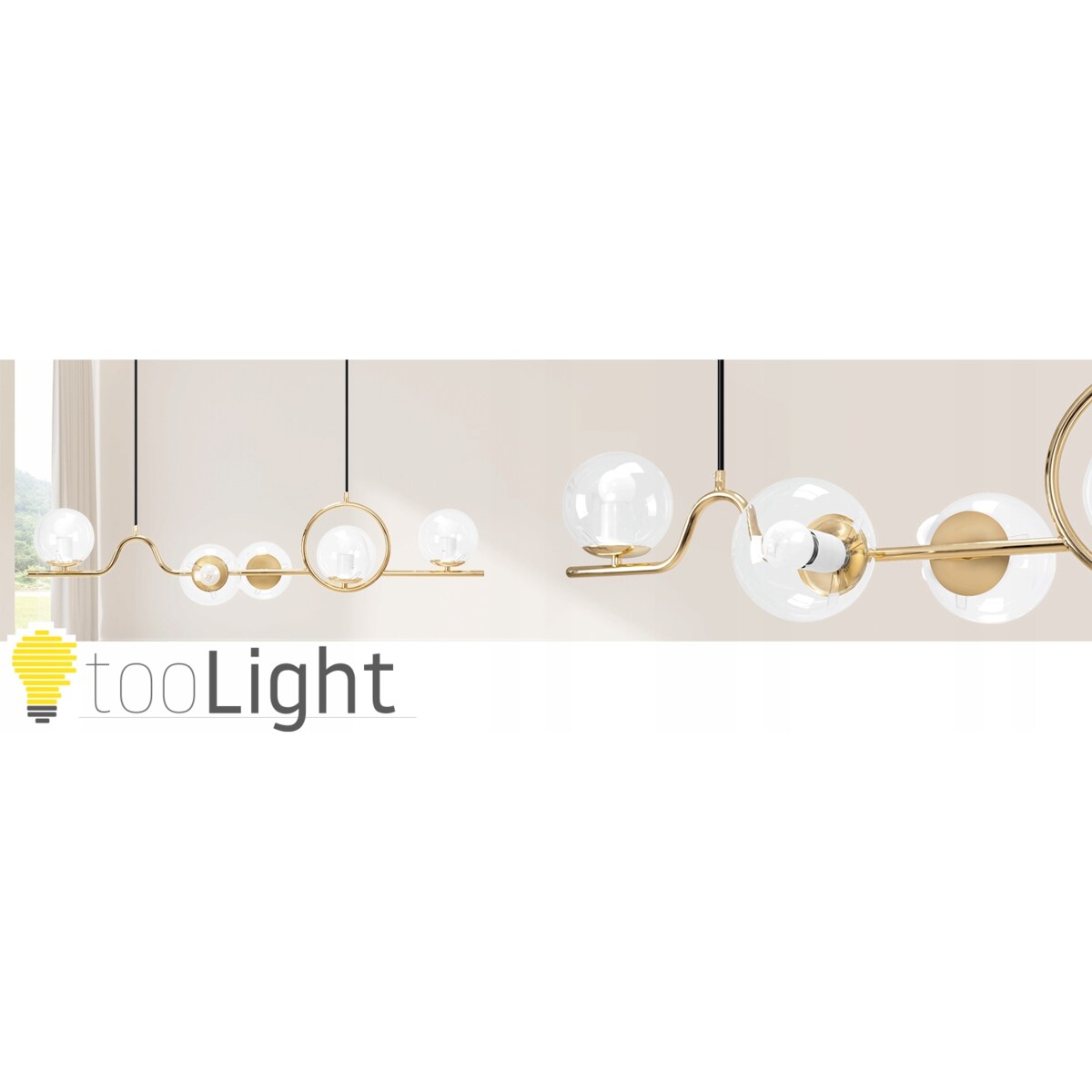 Lampa Sufitowa Nowoczesna Gold Złota E27 Klosz X5