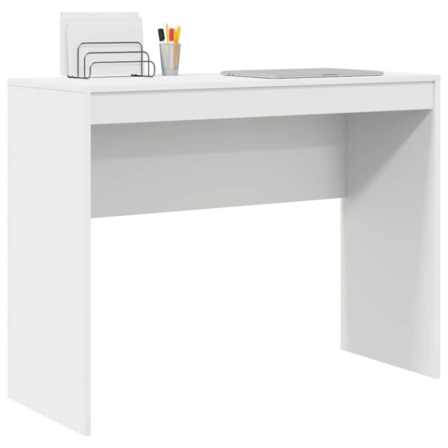 vidaXL Biurko Biały 100 x 40 x 76 cm Materiał drewnopochodny