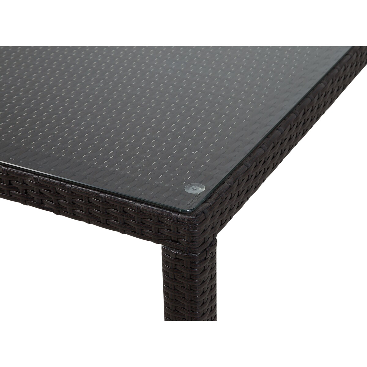 Stół ogrodowy z technorattanu 220 x 100 cm brązowy ITALY