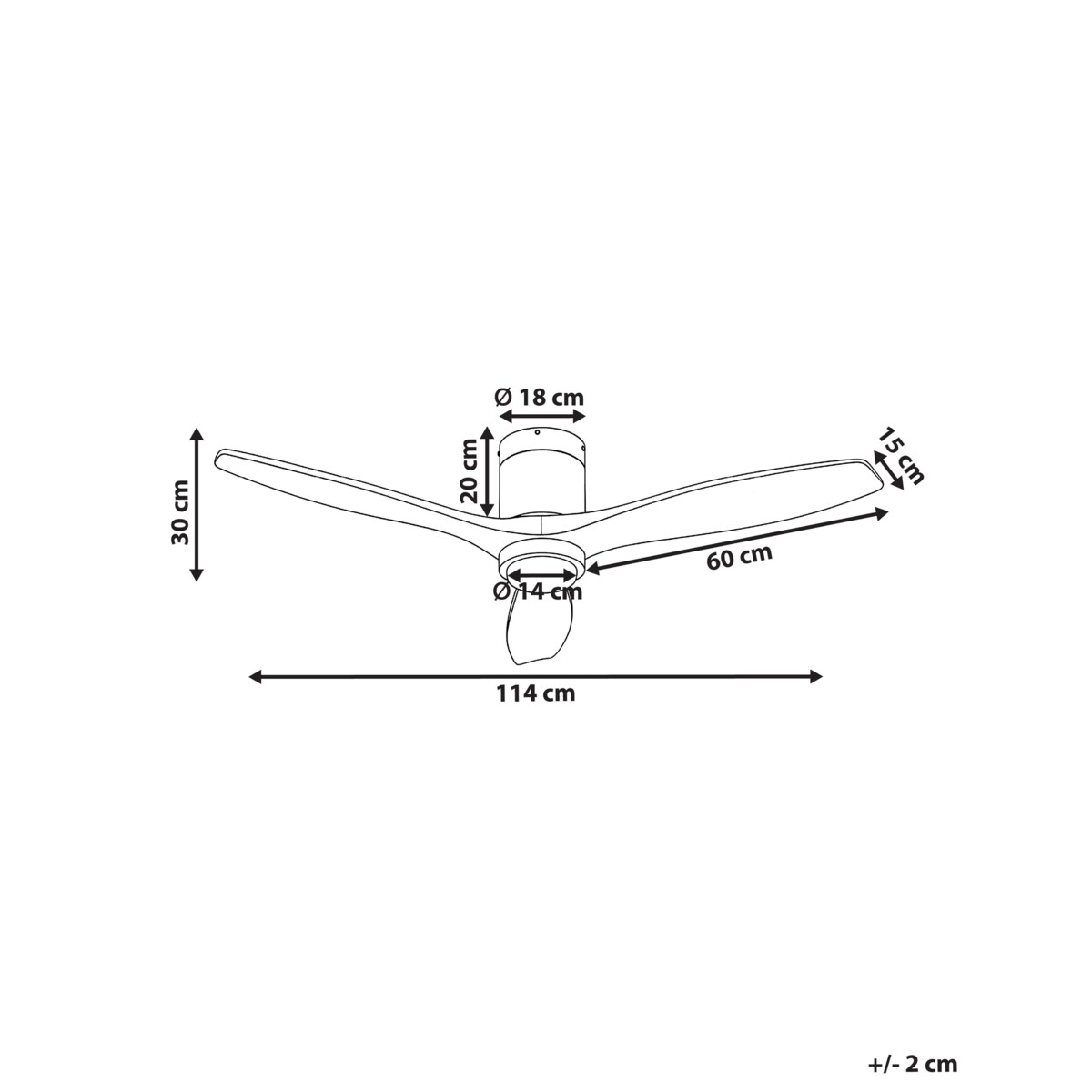 Wentylator sufitowy z lampą PIAYE Brązowy