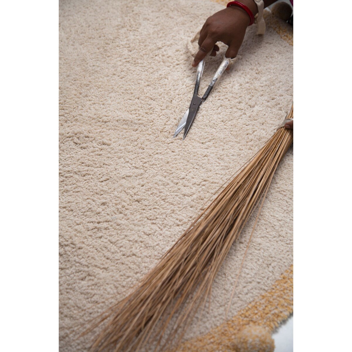 Dywan Bawełniany Bubbly Natural Honey Ø120 cm Lorena Canals