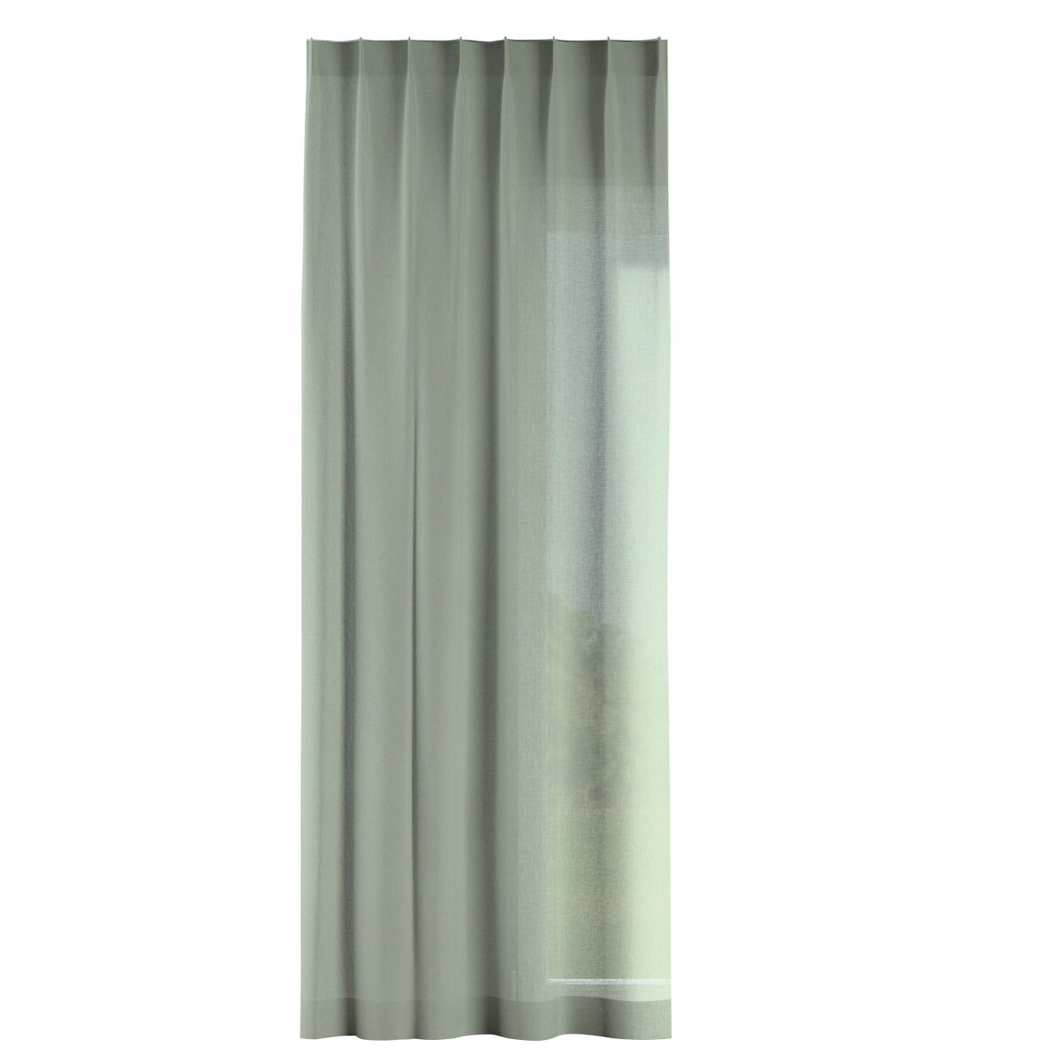 Zasłona na haczykach flex pojedynczych 130x245 eukaliptusowo zielony