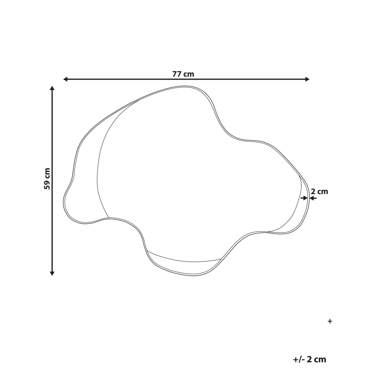 Metalowe lustro ścienne 77 x 59 cm czarne MELUN