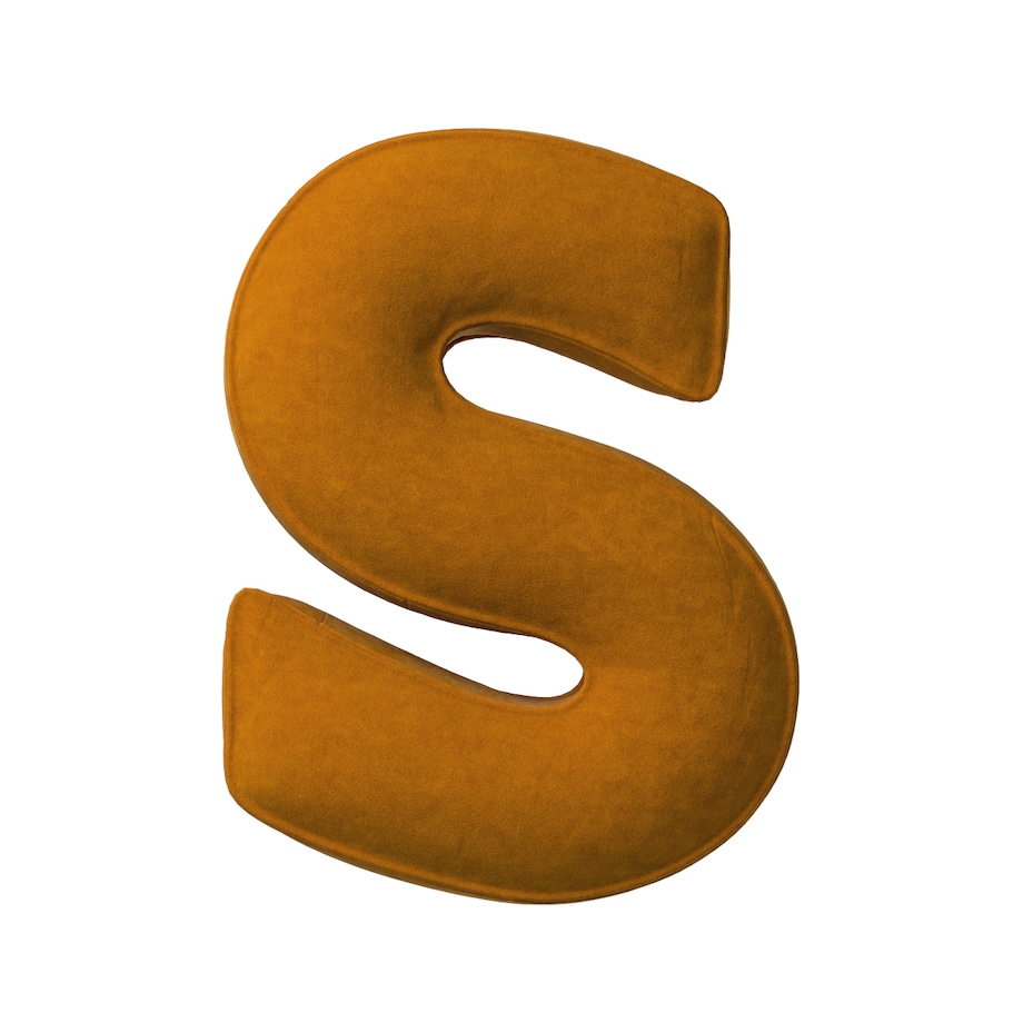 Poduszka literka S, miodowy, 35x40cm, Posh Velvet