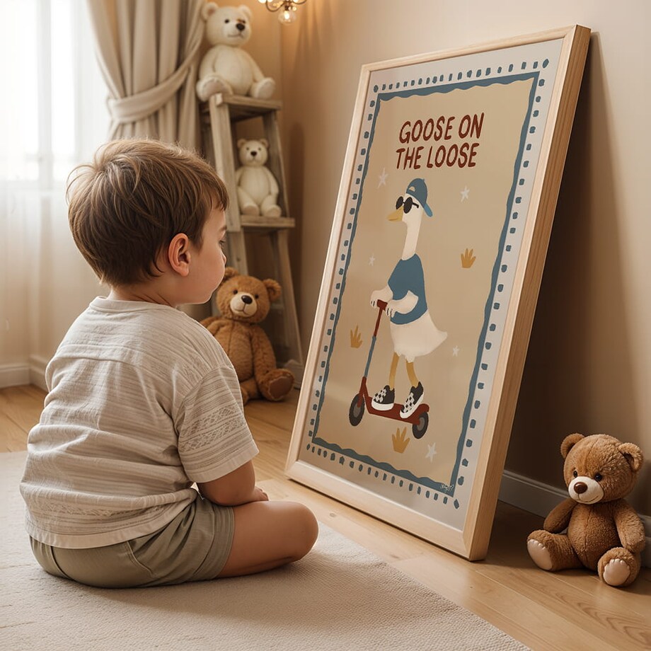 plakat gęś na wolności 70x100