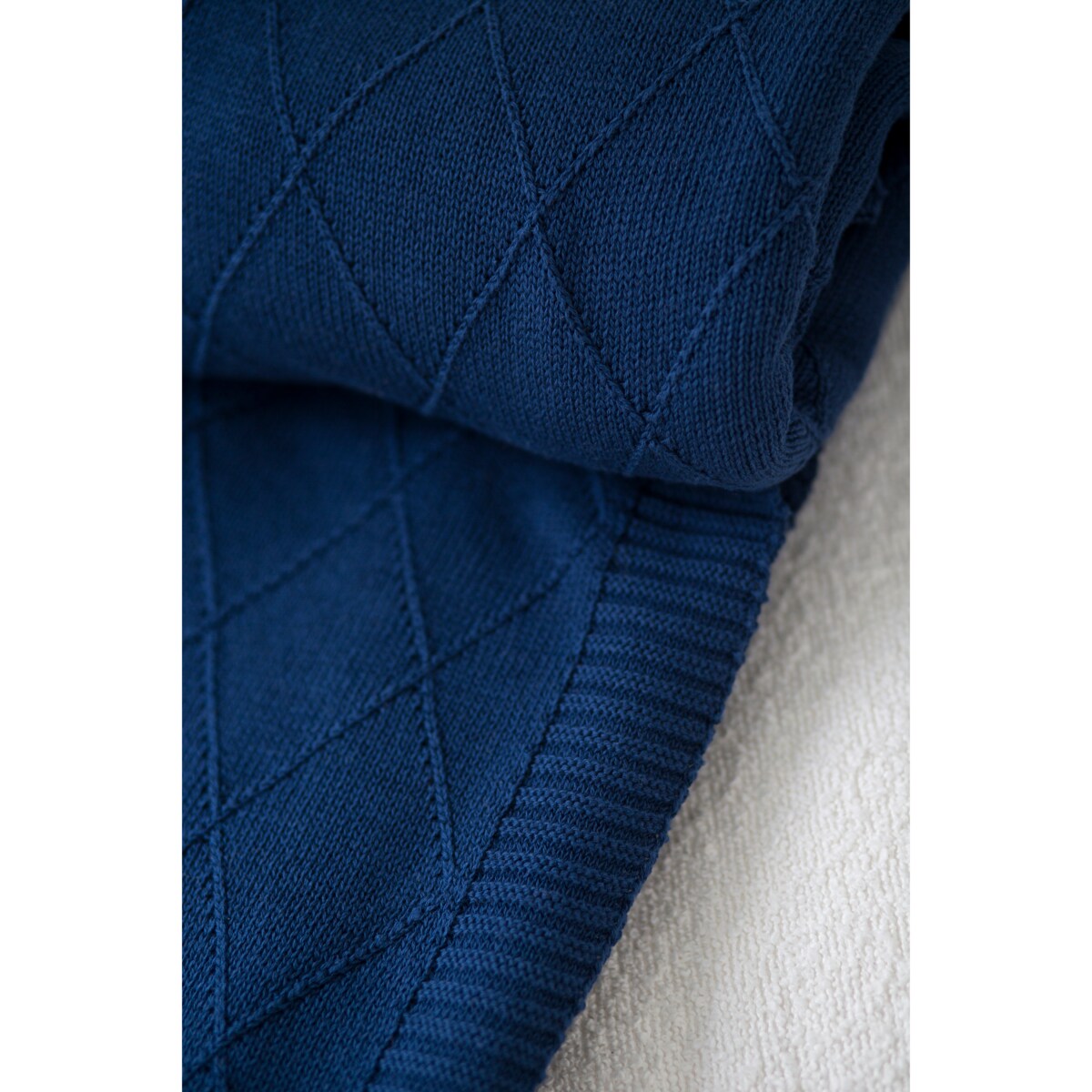 Pled romby granatowy, 130 x 160 cm, La Manta