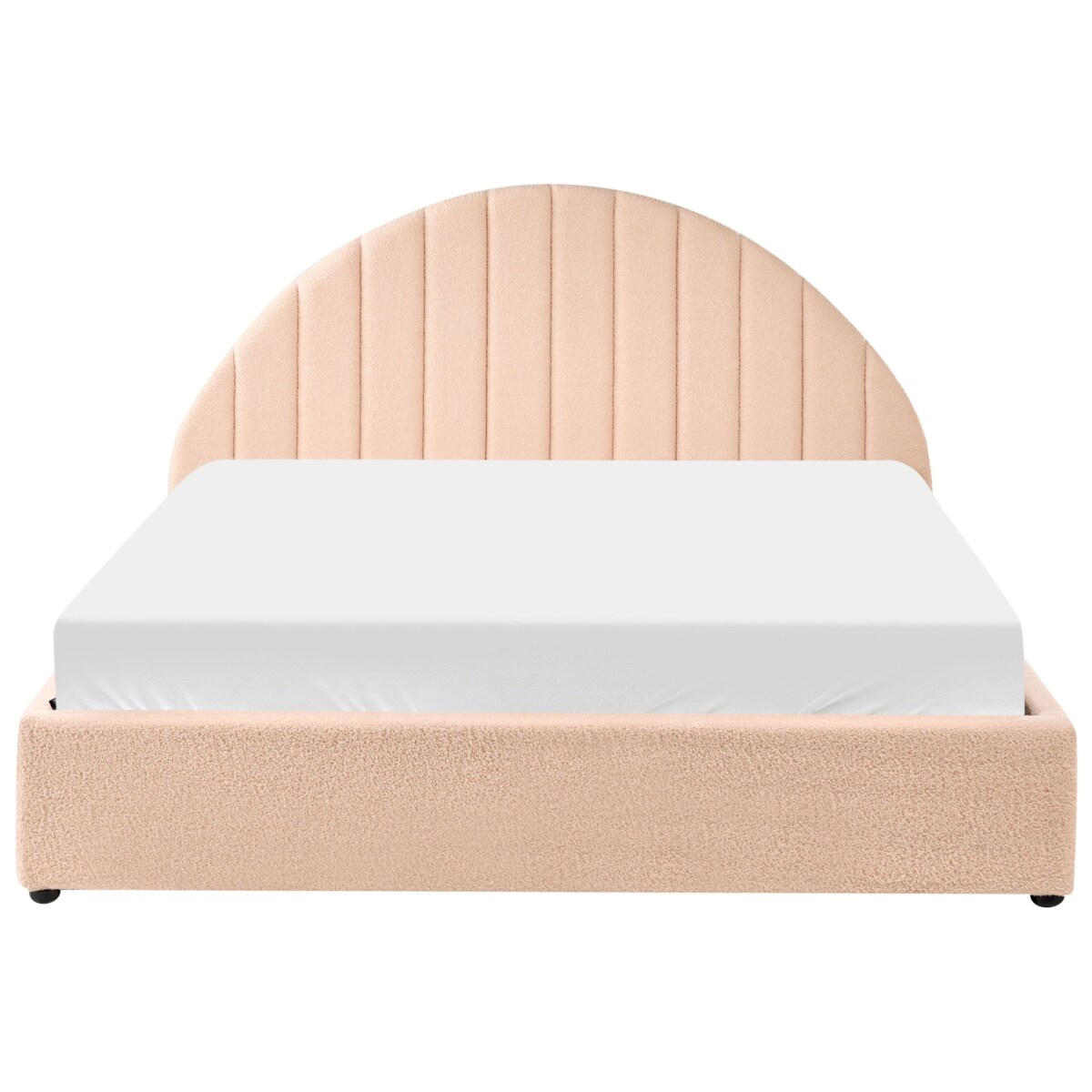 Łóżko z pojemnikiem Boucle CHADENET 160 x 200 cm Brzoskwiniowy