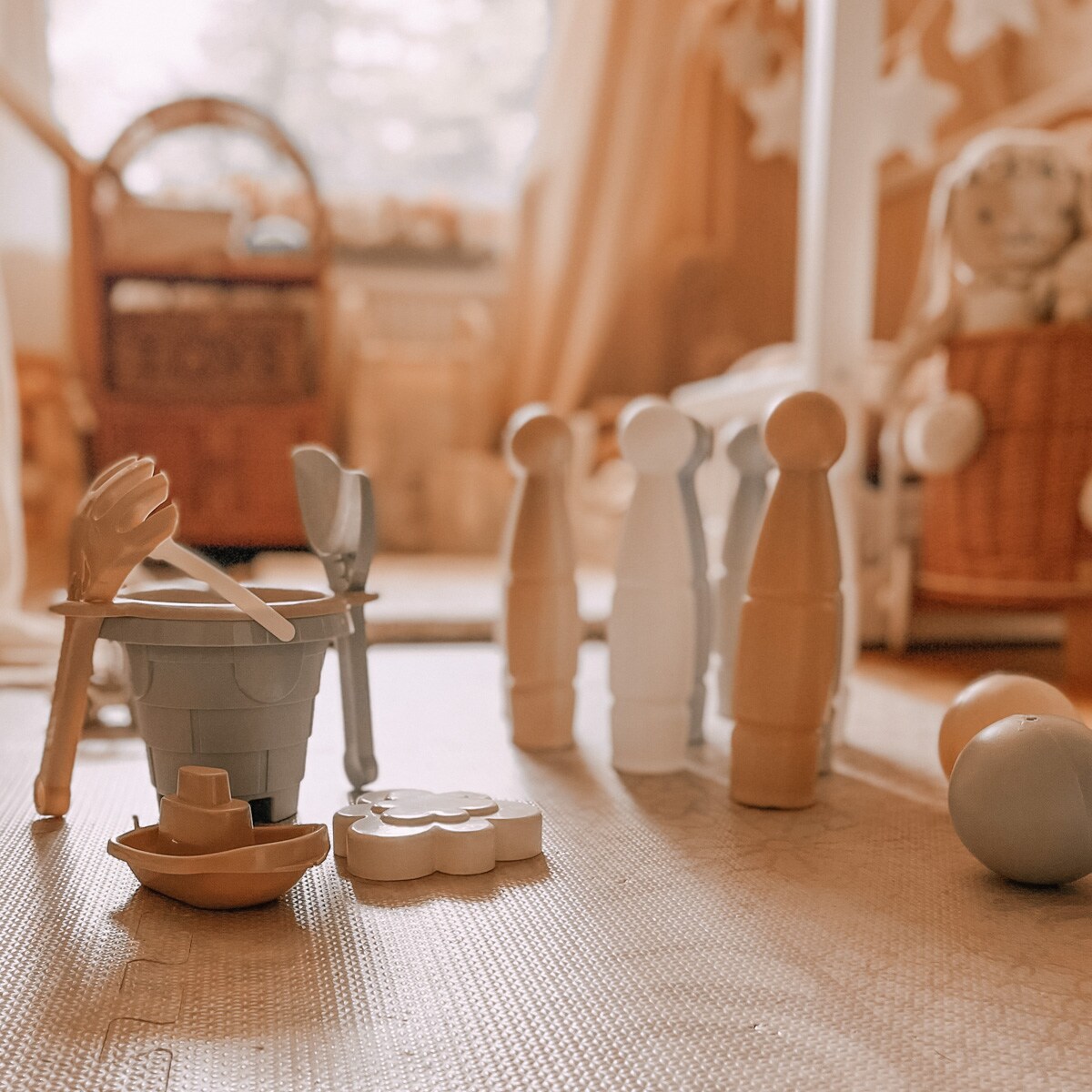 Biszkoptowa Chmurka Zestaw do gry w kręgle 11 el.