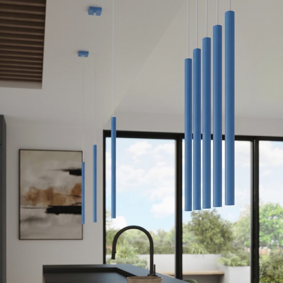 Lampa wisząca PASTELO 3P błękitna