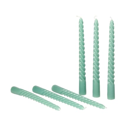 Zestaw świec Pazzo 6szt. green, 2 x 20 cm