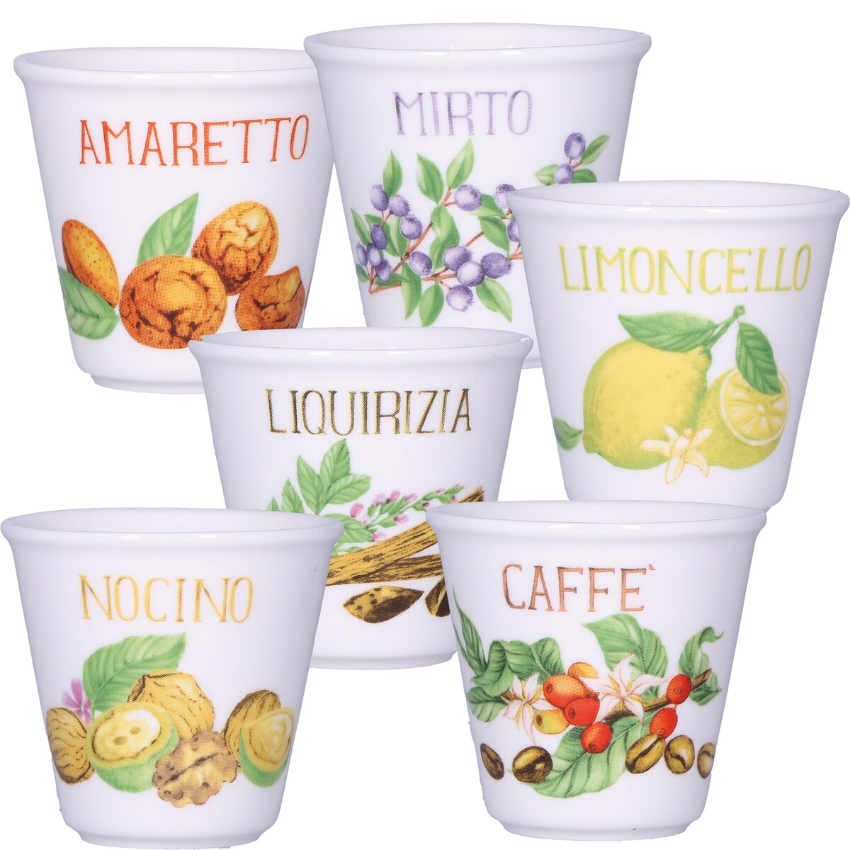 Zestaw 6 kieliszków Liquorelli