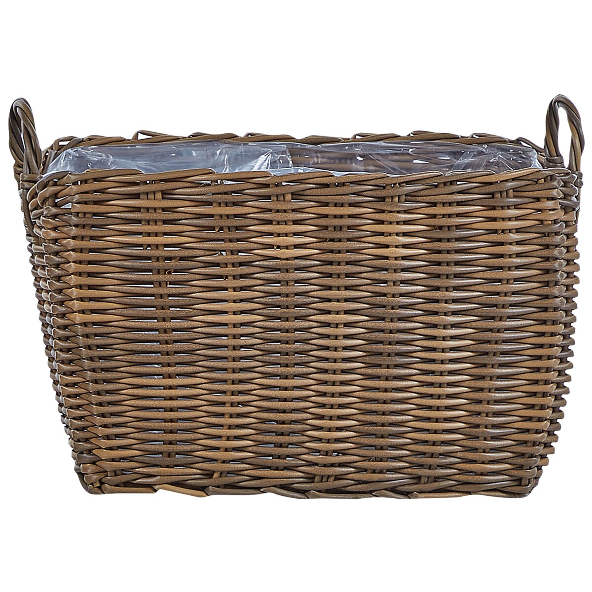 Zestaw 2 koszy na kwiaty z technorattanu brązowy ORMOS