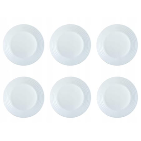 TALERZ OBIADOWY PŁYTKI 6 x 25 cm harena LUMINARC BIAŁE TRADYCYJNE