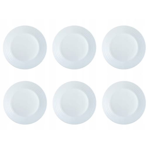 TALERZ OBIADOWY PŁYTKI 6 x 25 cm harena LUMINARC BIAŁE TRADYCYJNE