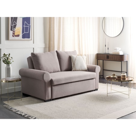 Sofa rozkładana brązowa SILDA