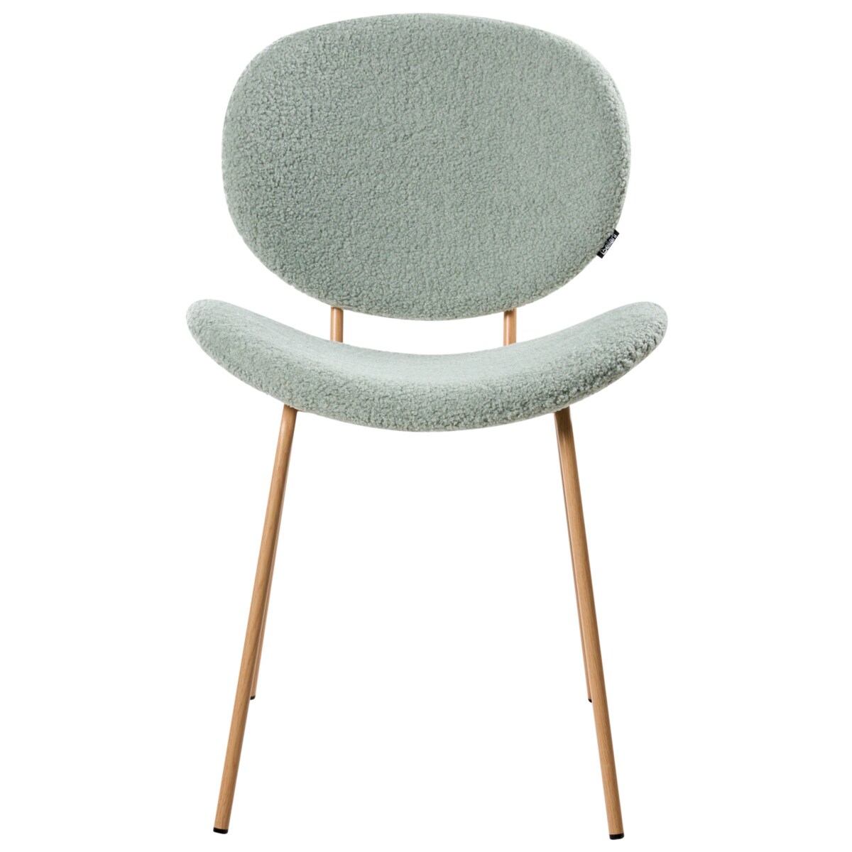 Zestaw 2 krzeseł do jadalni LUANA Boucle Jasnozielony