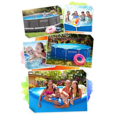 Basen ogrodowy stelażowy Intex 366x76 6w1 pokrywa