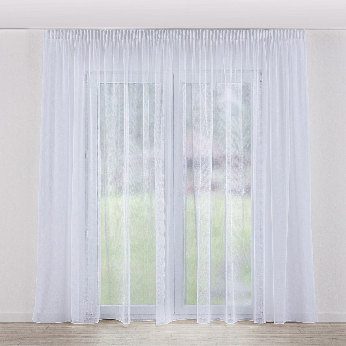 Firana na taśmie 300x245 biały