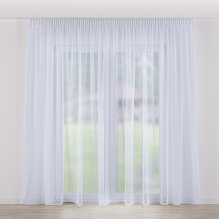 Firana na taśmie 300x245 biały