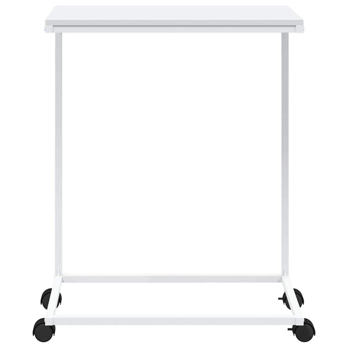 vidaXL Stolik boczny na kółkach, biały, 55x35x70 cm