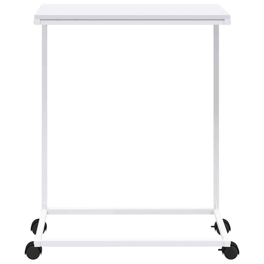 vidaXL Stolik boczny na kółkach, biały, 55x35x70 cm