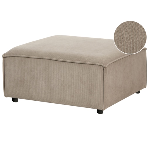 Otomana sztruksowa beżowoszara ARDAL