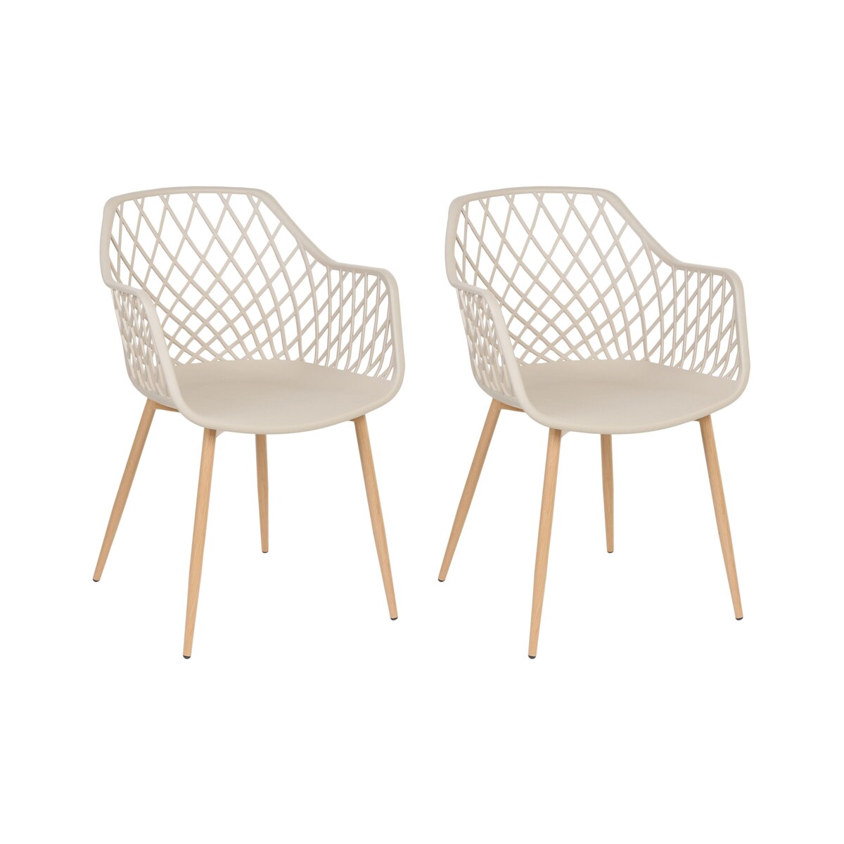 Zestaw 2 krzeseł do jadalni NASHUA Beżowy