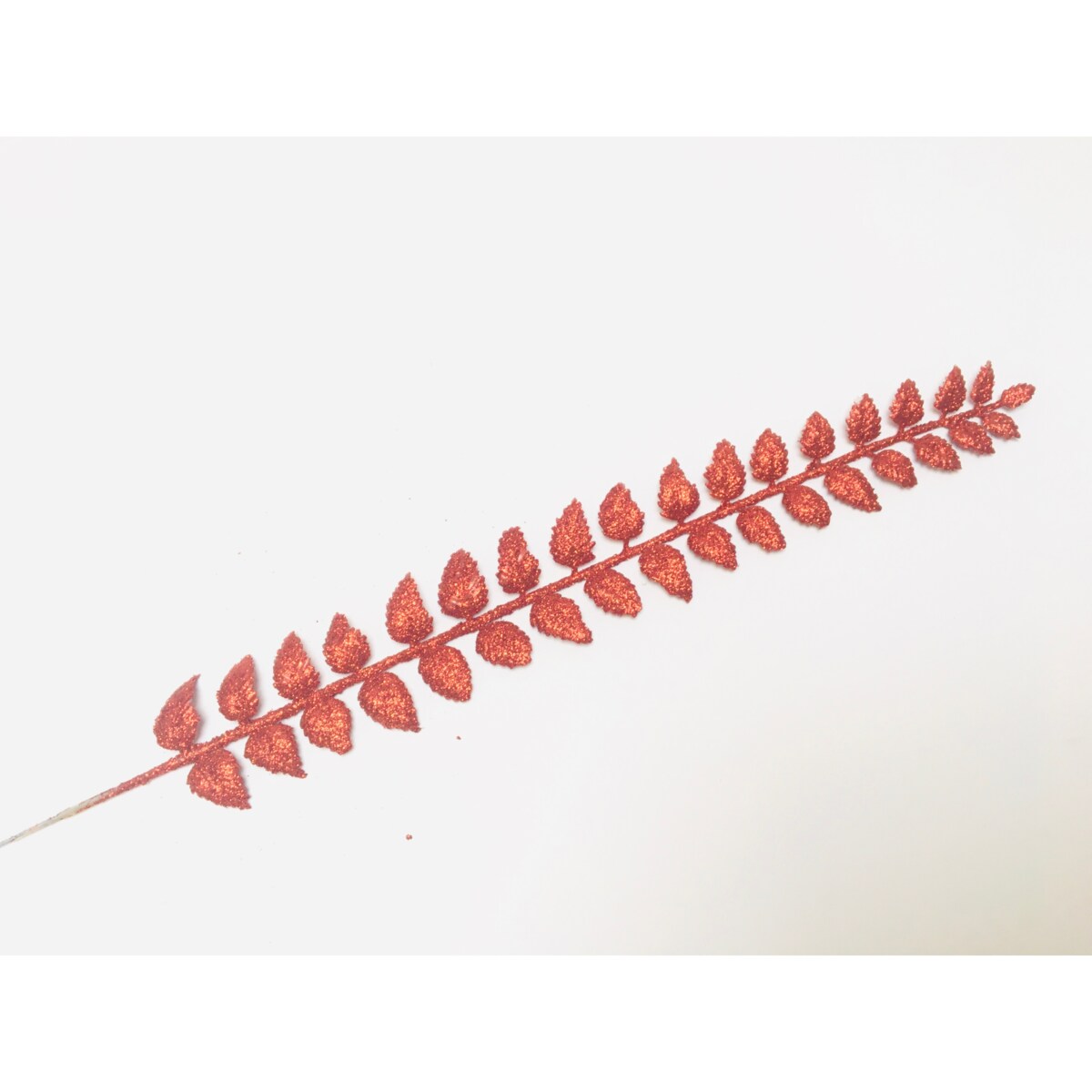 BROKATOWA GAŁĄZKA czerwona do dekoracji bukietu kompozycji święta stroik