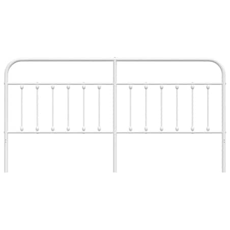 vidaXL Metalowe wezgłowie, białe, 200 cm