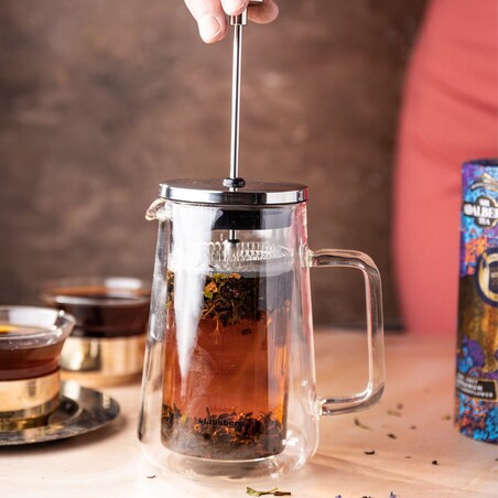 Zaparzacz do kawy herbaty 0.35L French Press srebrny KLAUSBERG