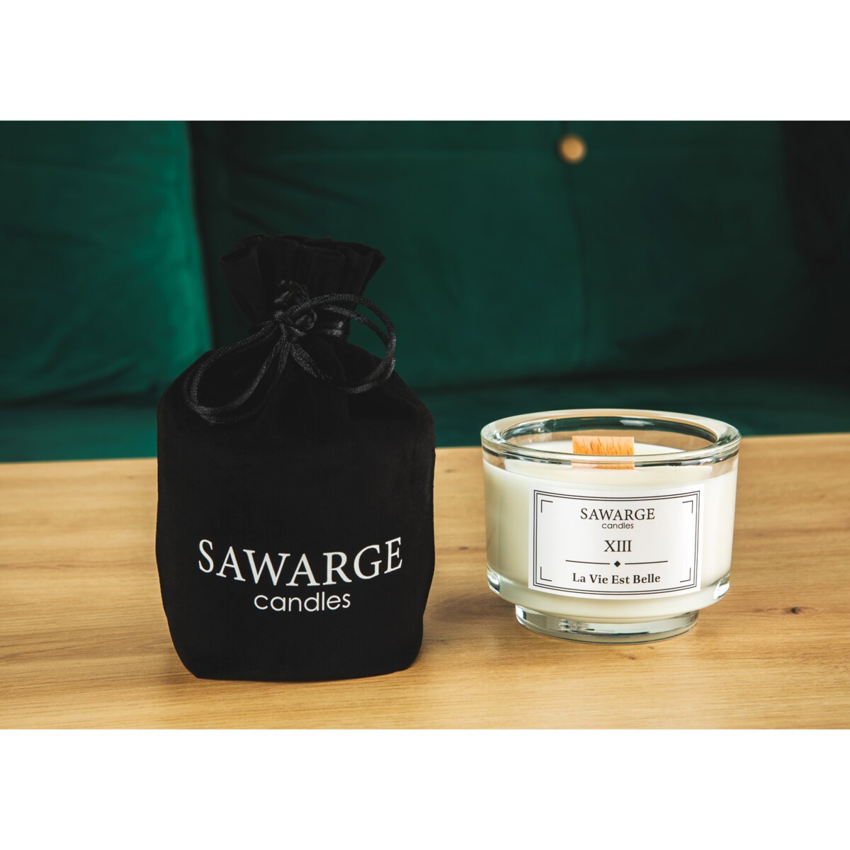 Świeca Zapachowa Sojowa No12 / DrewnianyKnot/35hCzekolada 150g