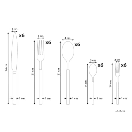 Zestaw sztućców 30 elementów BIGOLI Złoty