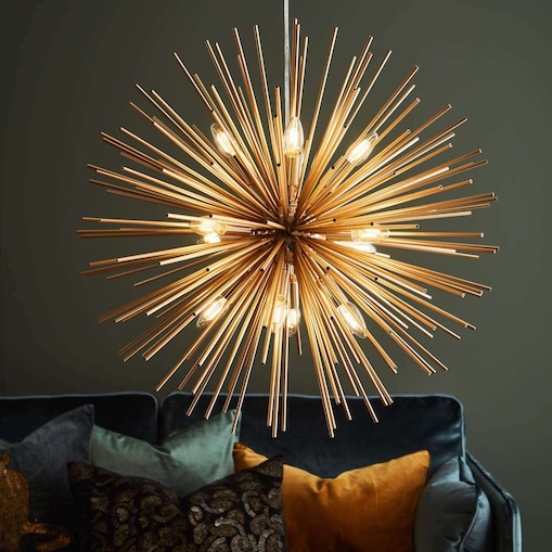 Designerska LAMPA wisząca SOLEIL 107752 Markslojd metalowa OPRAWA gwiazda złota