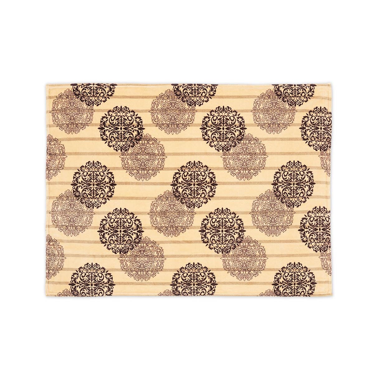 Konsimo LATRIS Pled, beżowy/brązowy/zielony