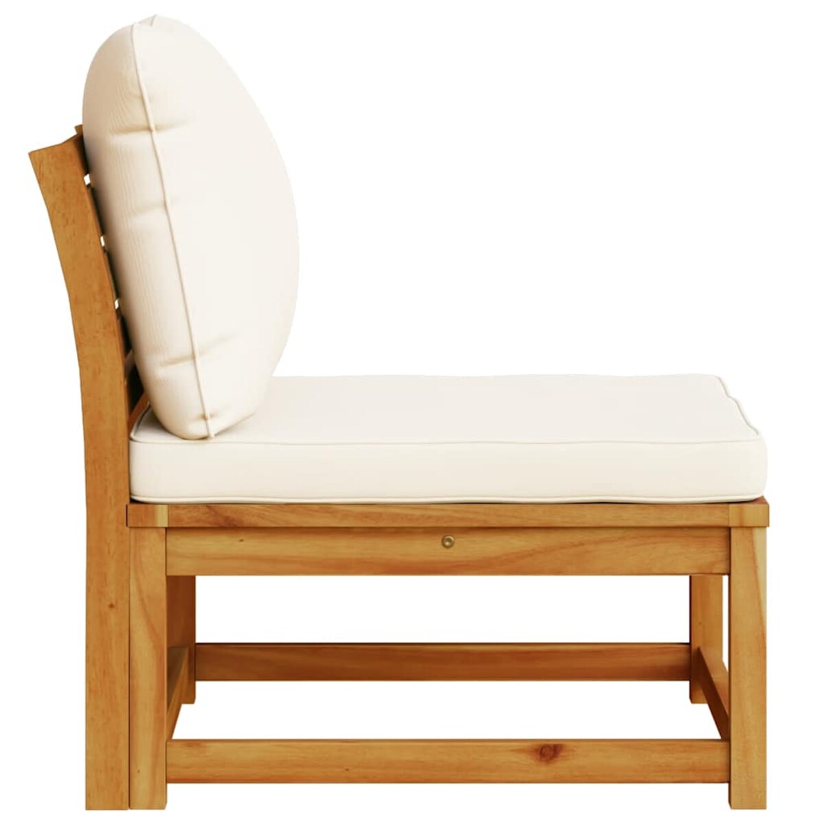 vidaXL Krzesło ogrodowe z poduszkami, lite drewno akacjowe