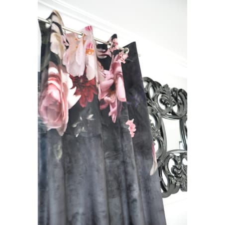 Zasłona welurowa Black Roses 140x250 cm