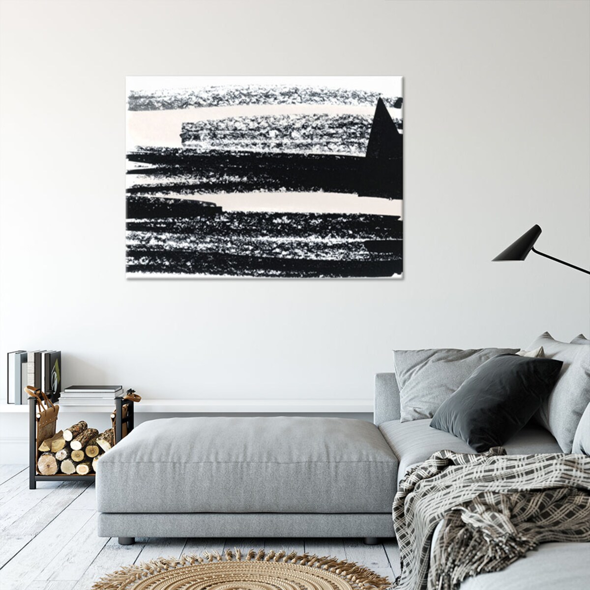 Obraz czarno biały do salonu jadalni biura, Nowoczesna Abstrakcja 120x80