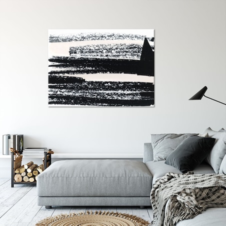 Obraz czarno biały do salonu jadalni biura, Nowoczesna Abstrakcja 120x80