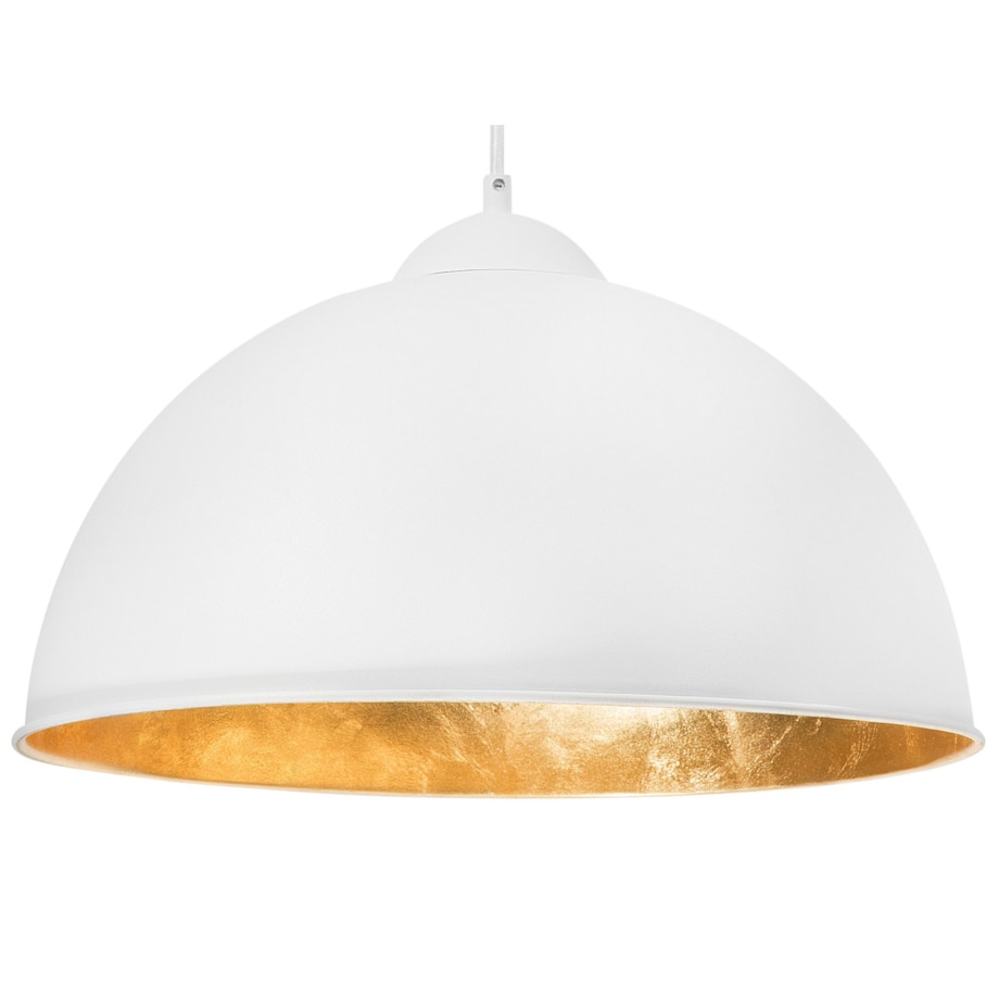 Lampa wisząca metalowa biała CETINA