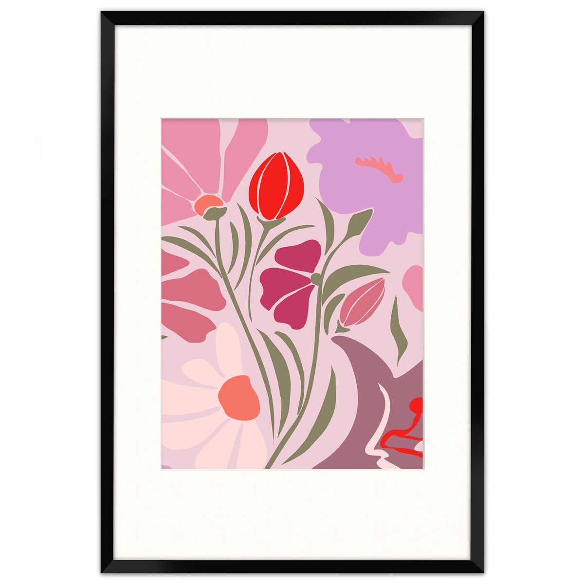 Ramka na zdjęcia z passe partout czarna ramka 40x60 cm z okienkiem passe partout na zdjęcie 30x40 cm FRAMAI