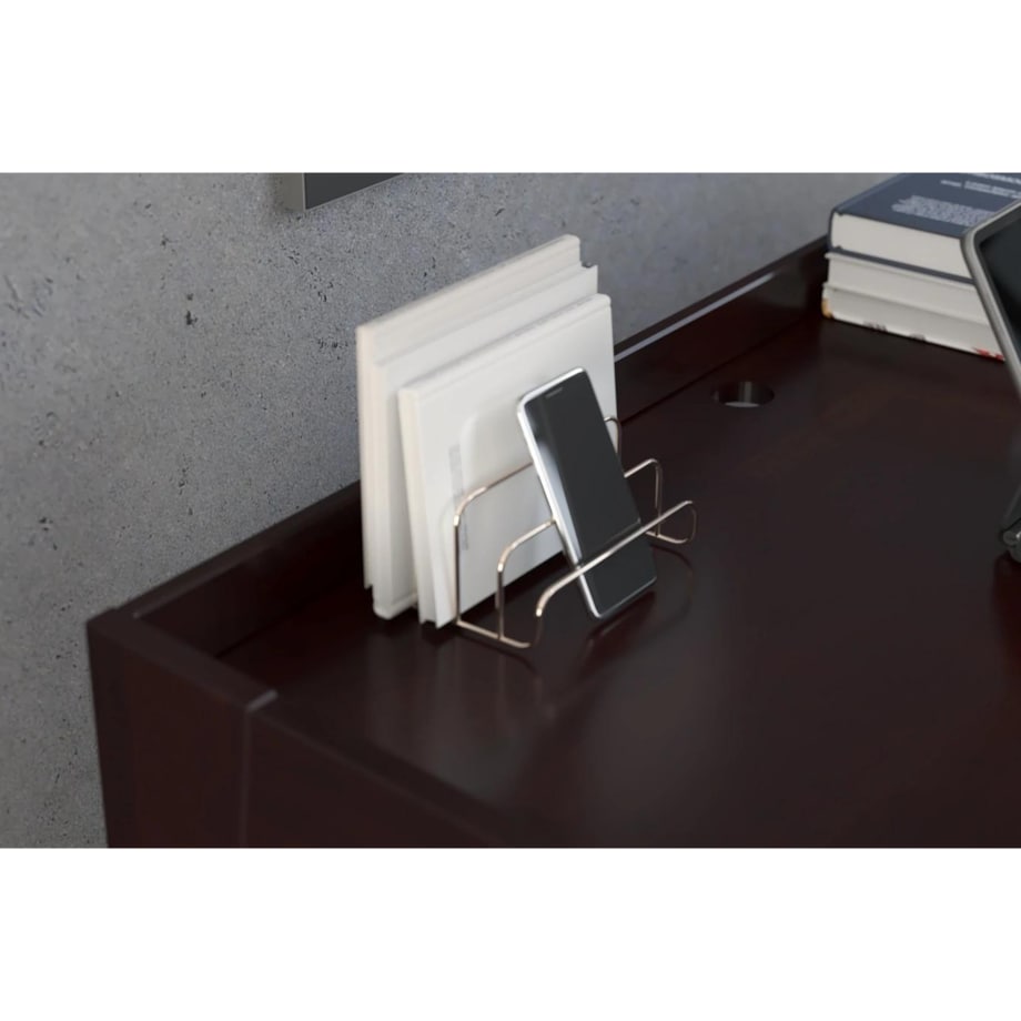 Drewniane bukowe biurko / toaletka z szufladami Visby LISA / kolor palisander