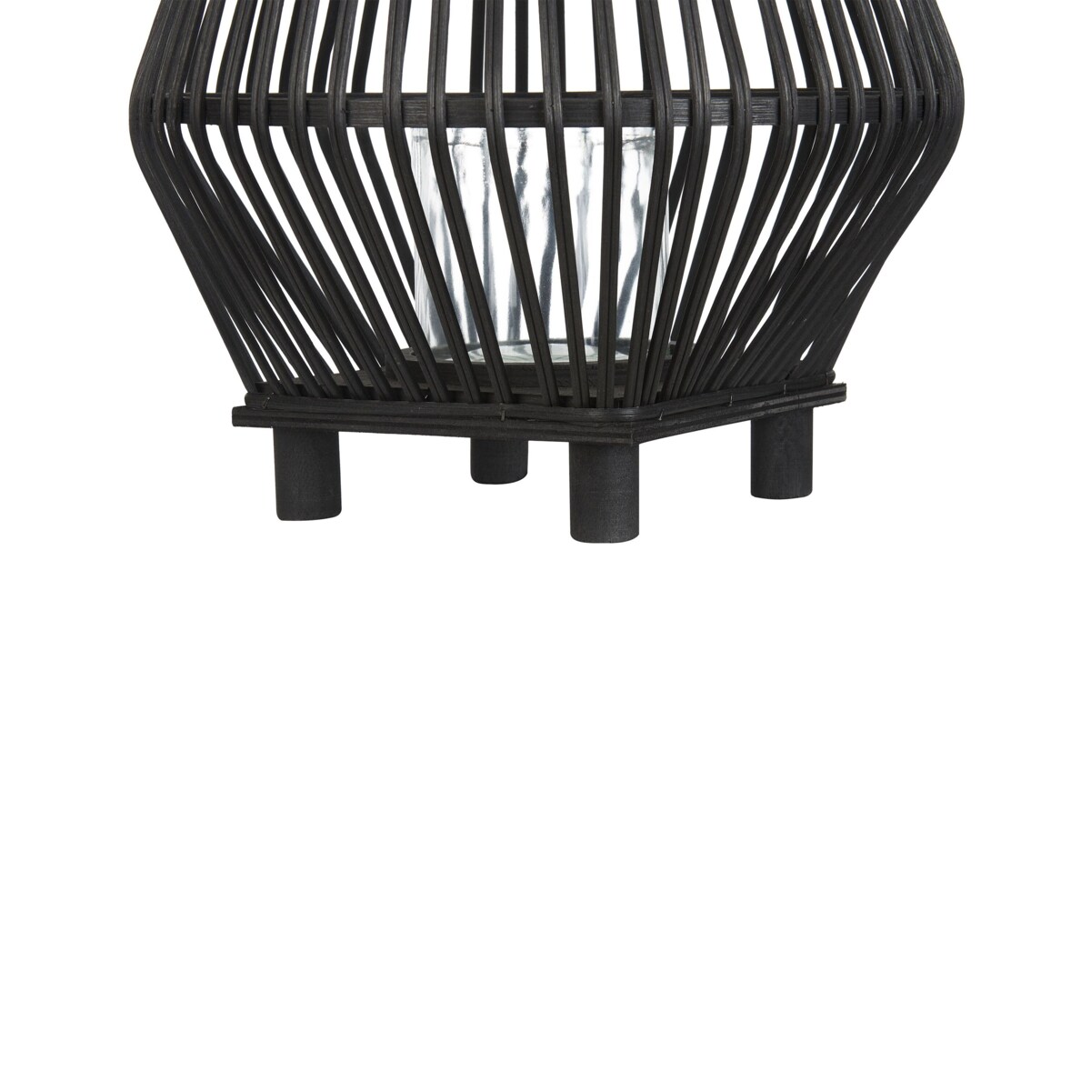 Lampion LEYTE Bambus 58 cm Czarny