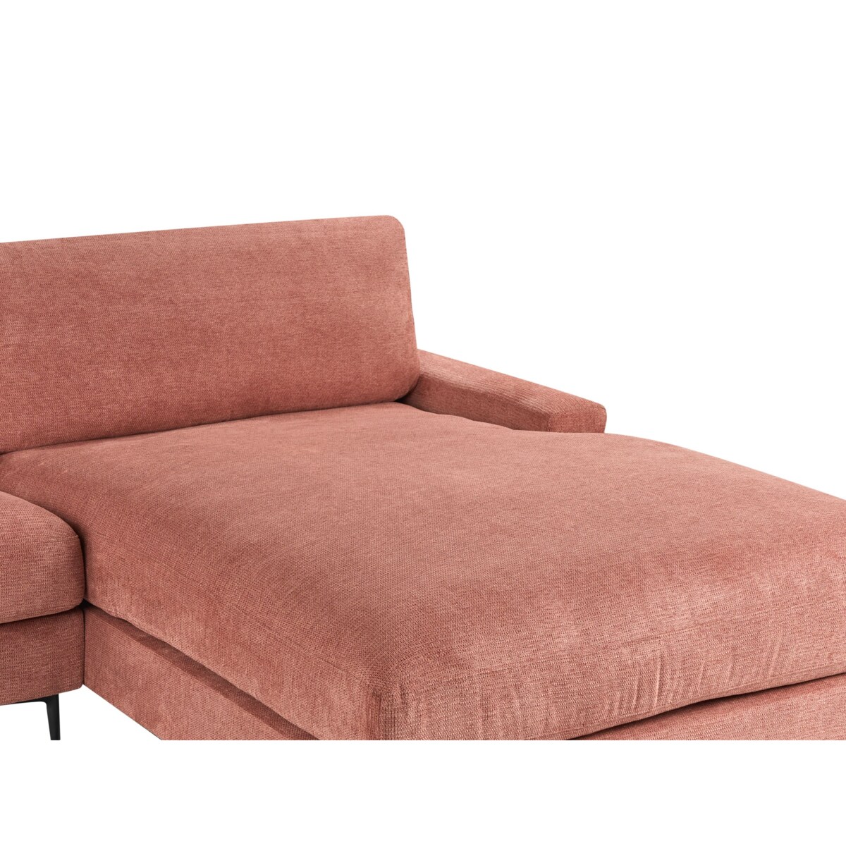 Sofa narożna lewostronna MALOY Czerwony dla 3 osób Lewostronny