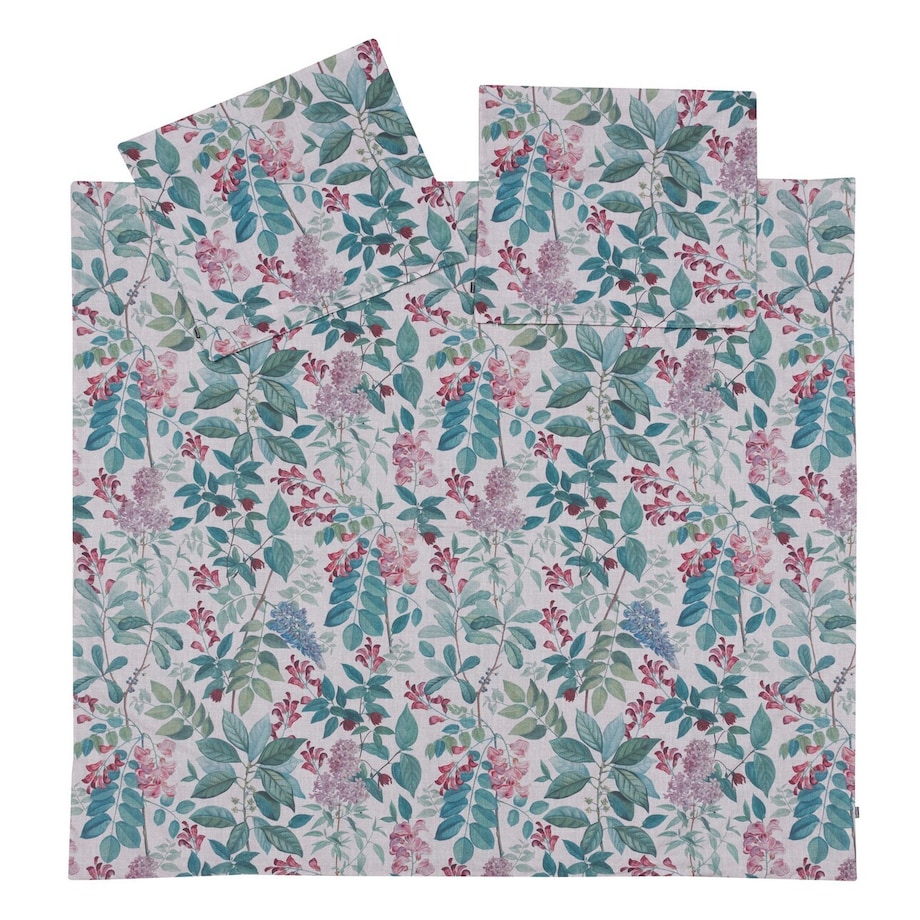 Komplet pościeli bawełnianej Leafy Charm 160x200cm, 160 x 200 xm