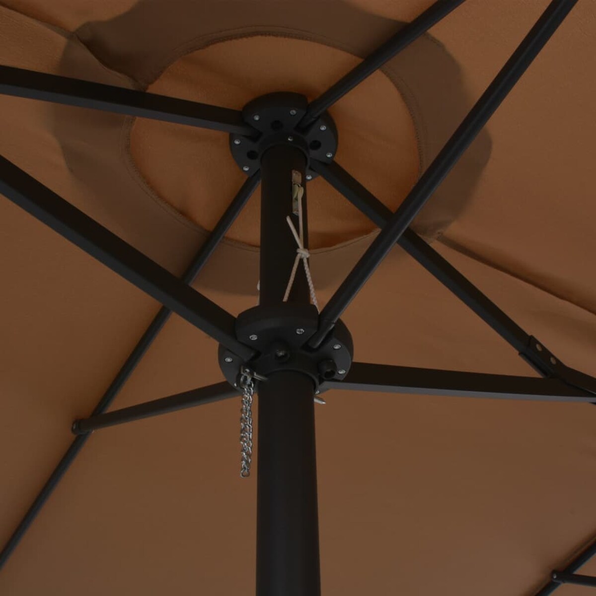 vidaXL Parasol ogrodowy na słupku aluminiowym, 460 x 270 cm, taupe