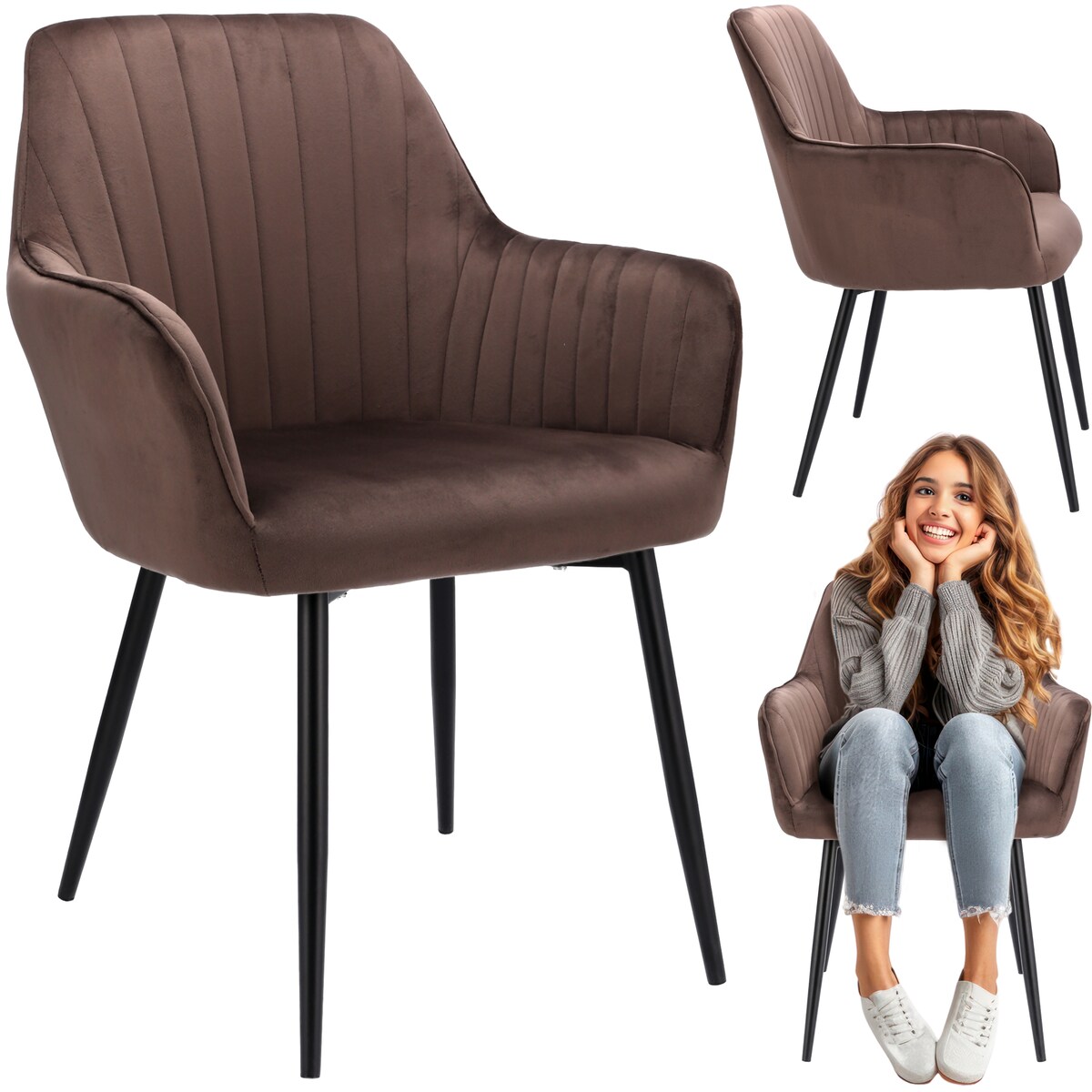 Krzesło Cora Brązowe