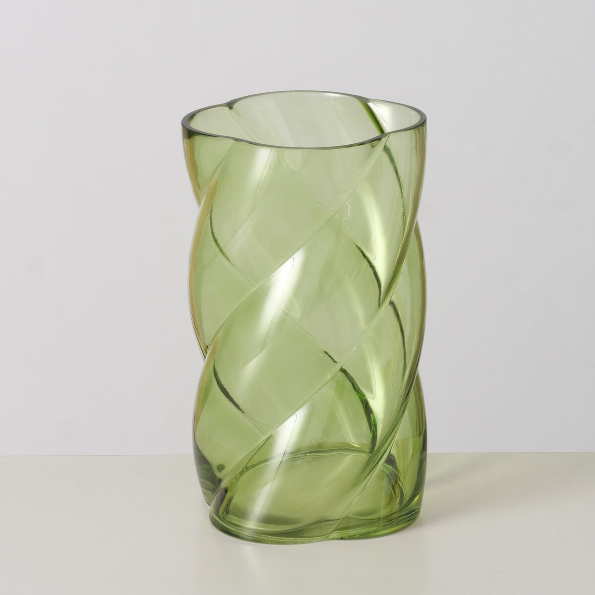 Wazon szklany z połyskiem CURVO, 20 cm